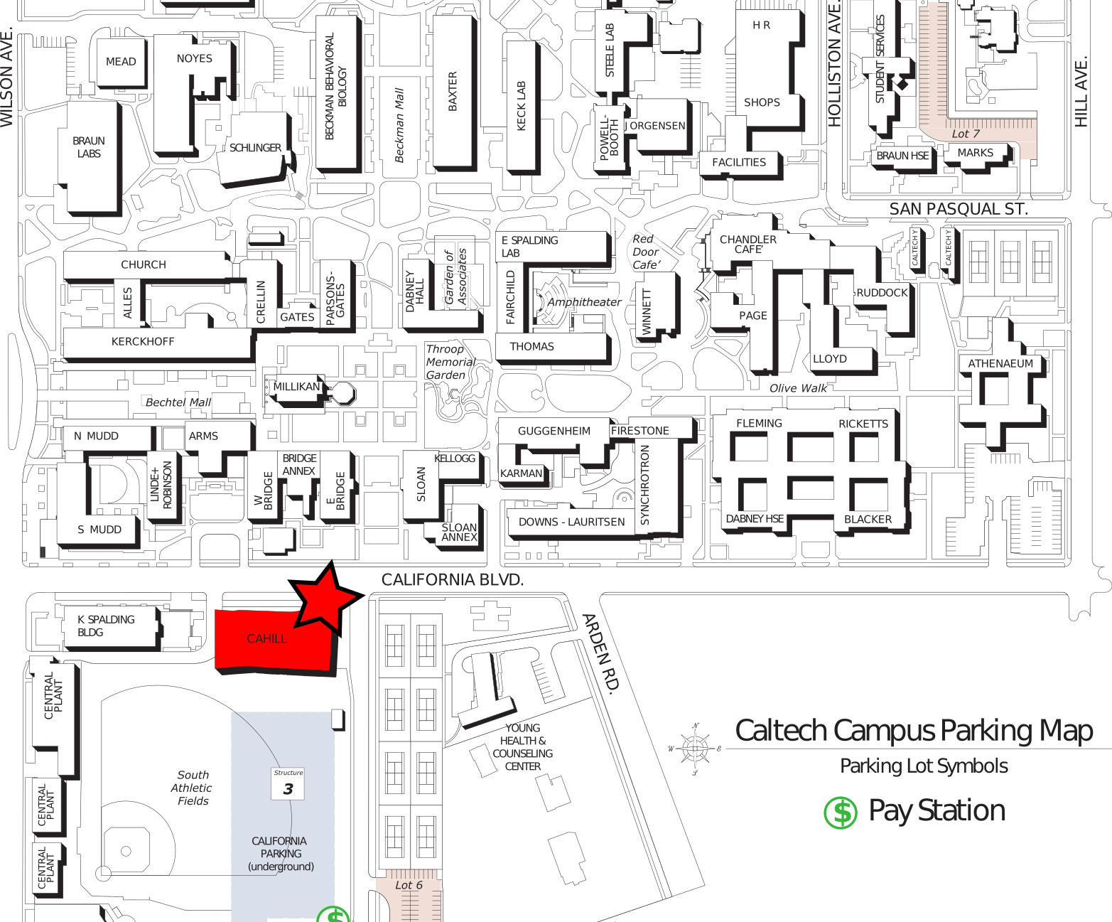 Map
of Cahill and surrounding buildings