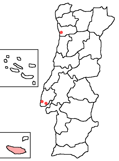 A map of Portugal